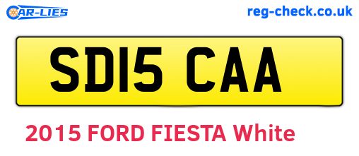SD15CAA are the vehicle registration plates.
