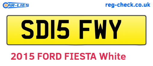 SD15FWY are the vehicle registration plates.