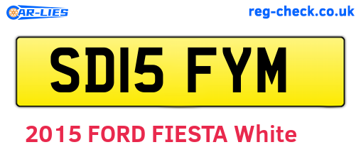 SD15FYM are the vehicle registration plates.