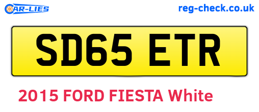 SD65ETR are the vehicle registration plates.