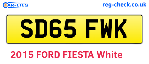 SD65FWK are the vehicle registration plates.