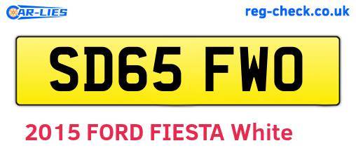 SD65FWO are the vehicle registration plates.