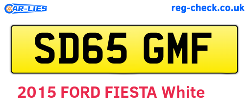 SD65GMF are the vehicle registration plates.