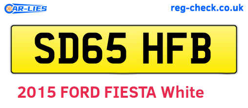 SD65HFB are the vehicle registration plates.