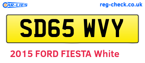SD65WVY are the vehicle registration plates.
