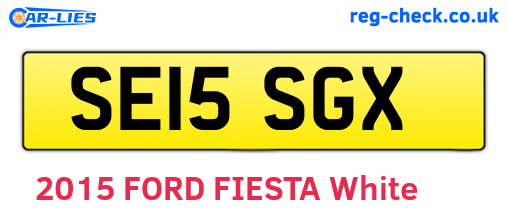 SE15SGX are the vehicle registration plates.