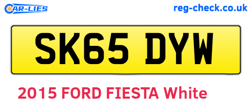 SK65DYW are the vehicle registration plates.