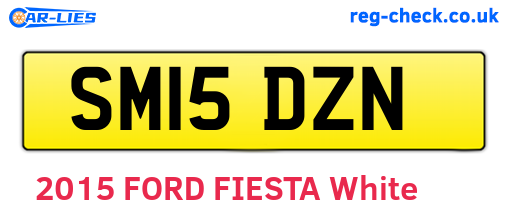 SM15DZN are the vehicle registration plates.