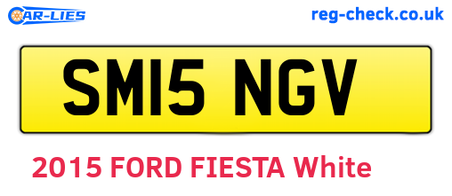 SM15NGV are the vehicle registration plates.