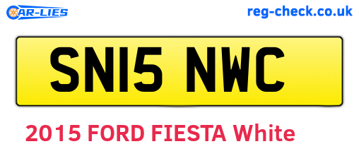 SN15NWC are the vehicle registration plates.