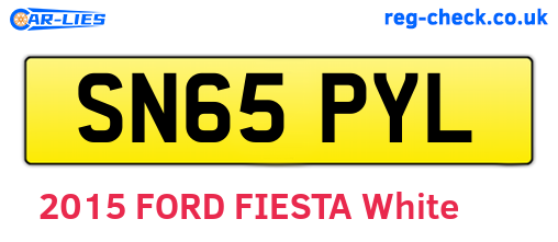 SN65PYL are the vehicle registration plates.