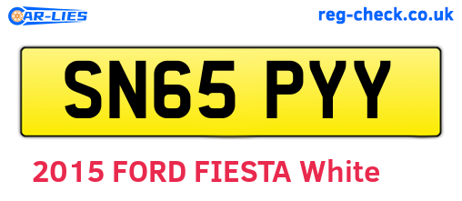 SN65PYY are the vehicle registration plates.