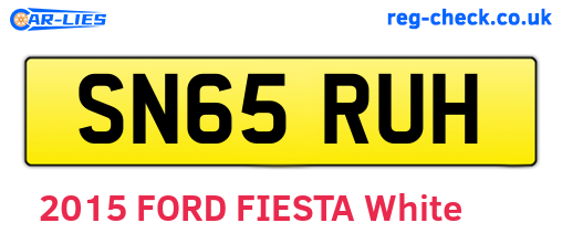 SN65RUH are the vehicle registration plates.