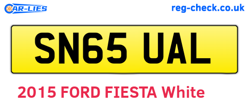 SN65UAL are the vehicle registration plates.