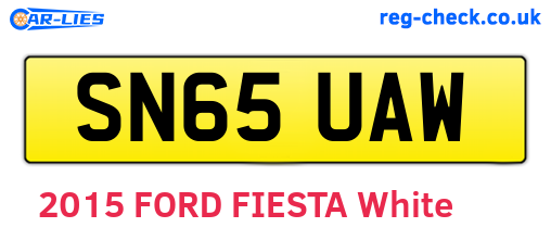 SN65UAW are the vehicle registration plates.