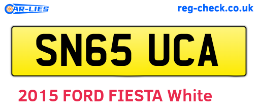 SN65UCA are the vehicle registration plates.