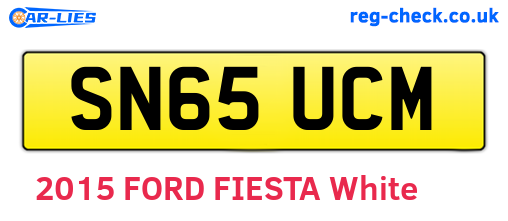 SN65UCM are the vehicle registration plates.