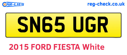 SN65UGR are the vehicle registration plates.