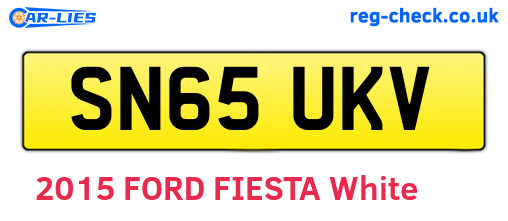 SN65UKV are the vehicle registration plates.
