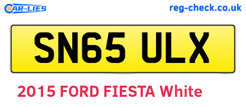 SN65ULX are the vehicle registration plates.
