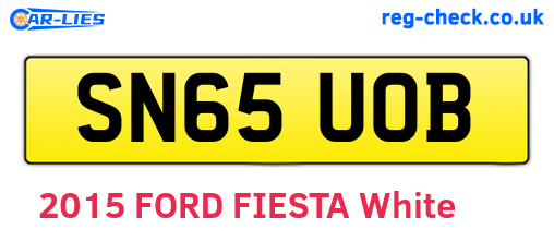 SN65UOB are the vehicle registration plates.
