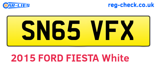 SN65VFX are the vehicle registration plates.