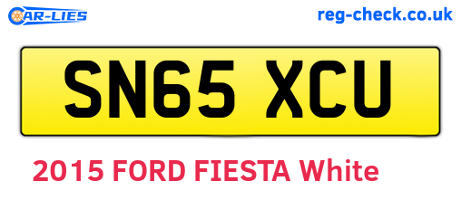 SN65XCU are the vehicle registration plates.