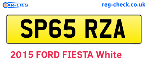 SP65RZA are the vehicle registration plates.