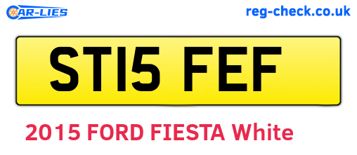 ST15FEF are the vehicle registration plates.