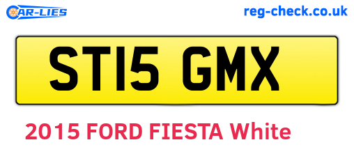 ST15GMX are the vehicle registration plates.