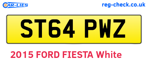 ST64PWZ are the vehicle registration plates.