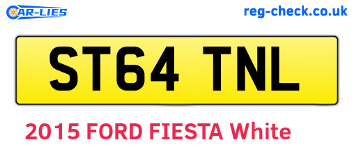 ST64TNL are the vehicle registration plates.