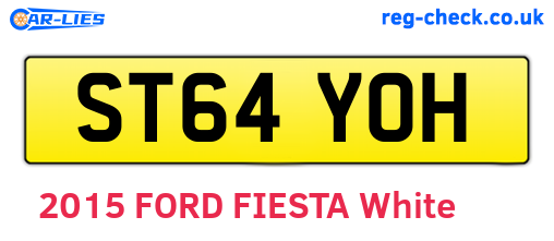 ST64YOH are the vehicle registration plates.