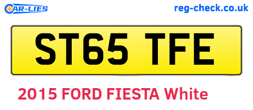 ST65TFE are the vehicle registration plates.