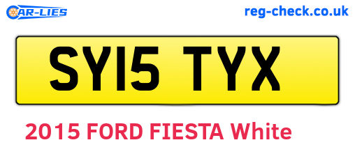 SY15TYX are the vehicle registration plates.