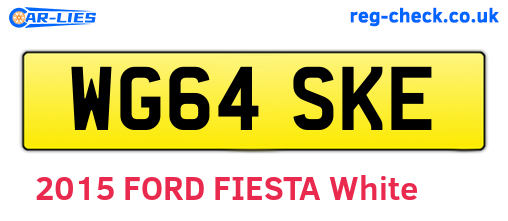 WG64SKE are the vehicle registration plates.
