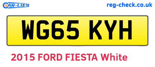 WG65KYH are the vehicle registration plates.