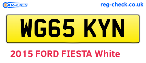 WG65KYN are the vehicle registration plates.