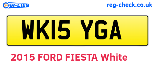 WK15YGA are the vehicle registration plates.