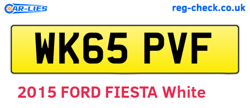WK65PVF are the vehicle registration plates.
