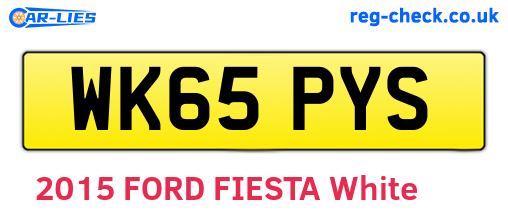 WK65PYS are the vehicle registration plates.
