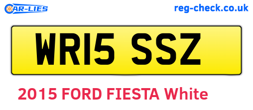 WR15SSZ are the vehicle registration plates.