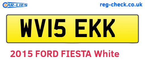 WV15EKK are the vehicle registration plates.