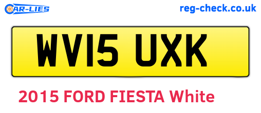 WV15UXK are the vehicle registration plates.