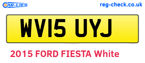WV15UYJ are the vehicle registration plates.