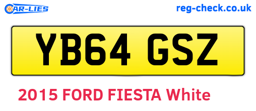 YB64GSZ are the vehicle registration plates.
