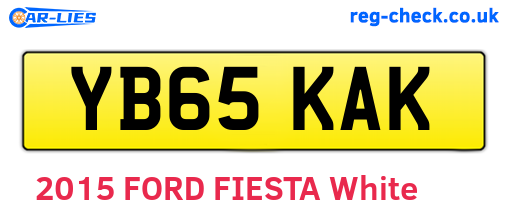 YB65KAK are the vehicle registration plates.
