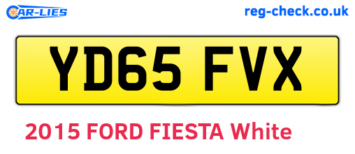 YD65FVX are the vehicle registration plates.