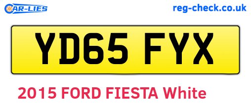 YD65FYX are the vehicle registration plates.