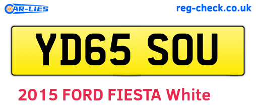 YD65SOU are the vehicle registration plates.
